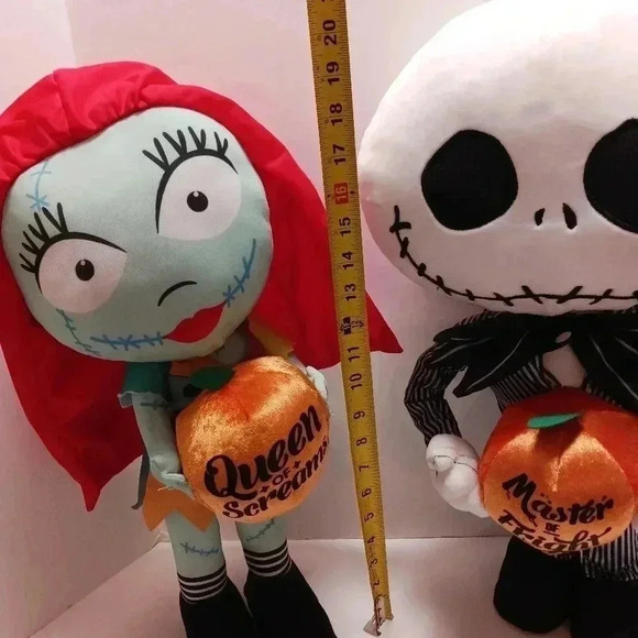 Jack Skellington And Sally Plushes 20 In Holloween Decoration - Picture 2 of 6